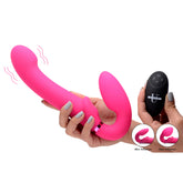 10X Ergo-Fit G-Pulse Inflatable & Vibrating Strapless Strap-On - Pink